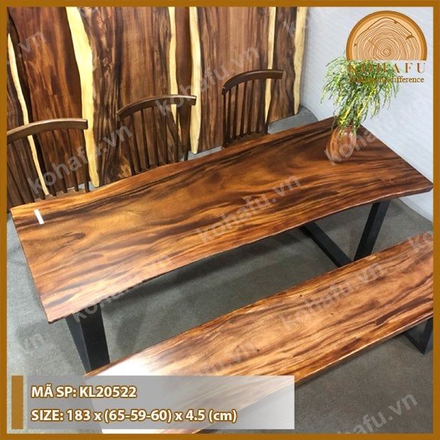 MẶT BÀN DÀI GỖ ME TÂY KL20522