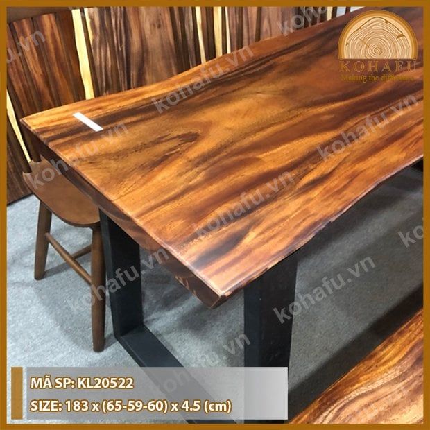 MẶT BÀN DÀI GỖ ME TÂY KL20522