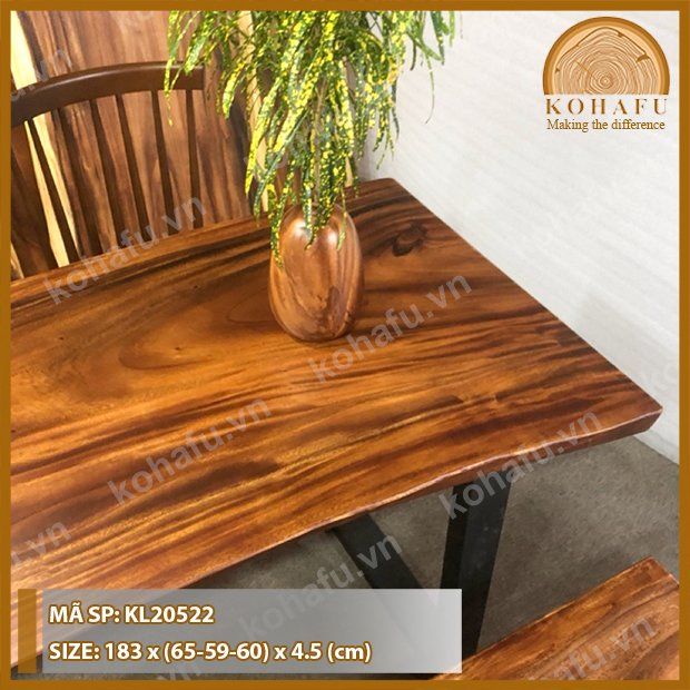 MẶT BÀN DÀI GỖ ME TÂY KL20522