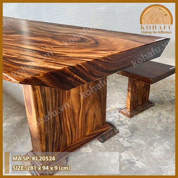 MẶT BÀN DÀI GỖ ME TÂY KL20524