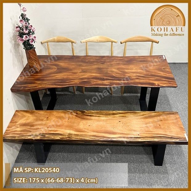 MẶT BÀN DÀI GỖ ME TÂY KL20540