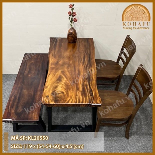MẶT BÀN DÀI GỖ ME TÂY KL20550