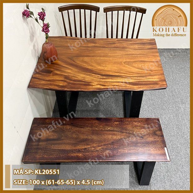 MẶT BÀN DÀI GỖ ME TÂY KL20551