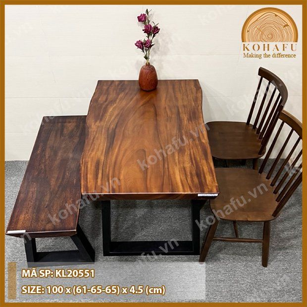 MẶT BÀN DÀI GỖ ME TÂY KL20551
