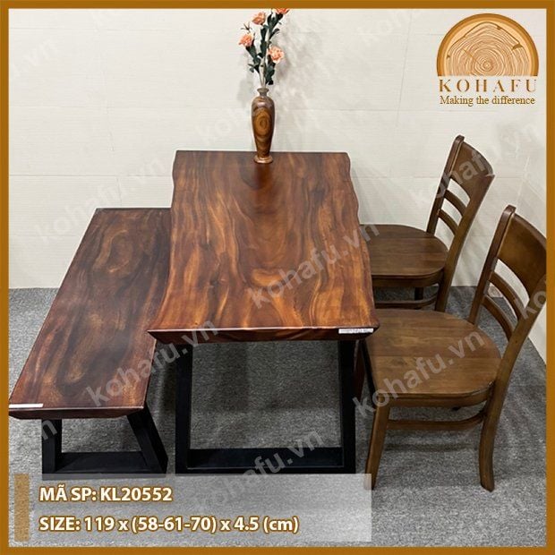 MẶT BÀN DÀI GỖ ME TÂY KL20552
