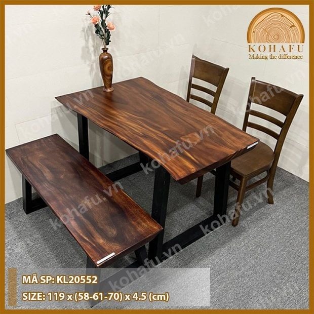 MẶT BÀN DÀI GỖ ME TÂY KL20552