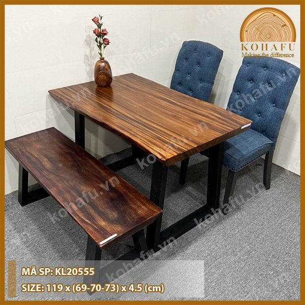 MẶT BÀN DÀI GỖ ME TÂY KL20555