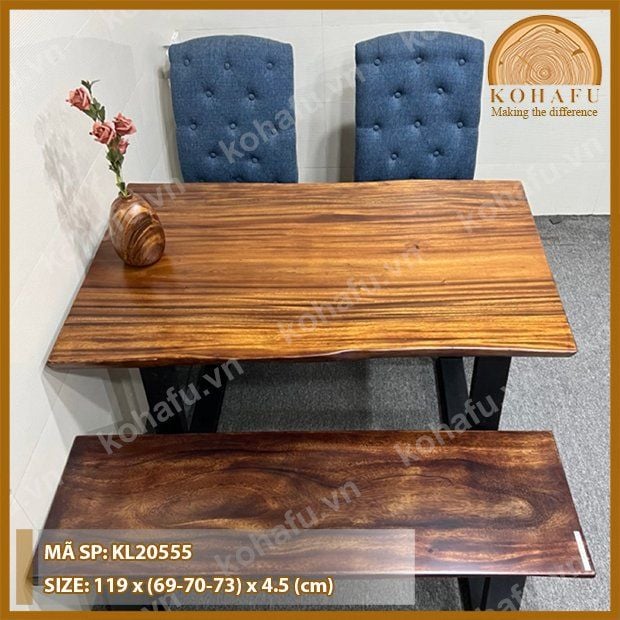 MẶT BÀN DÀI GỖ ME TÂY KL20555