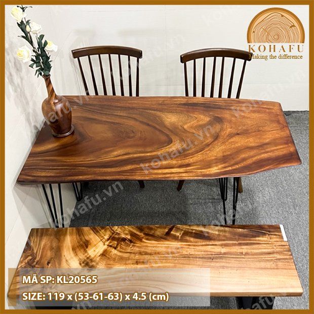 MẶT BÀN DÀI GỖ ME TÂY KL20565