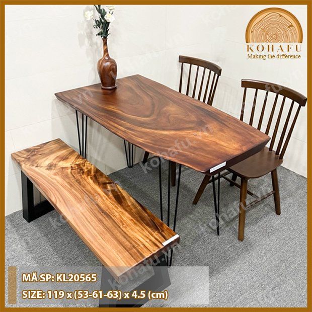 MẶT BÀN DÀI GỖ ME TÂY KL20565