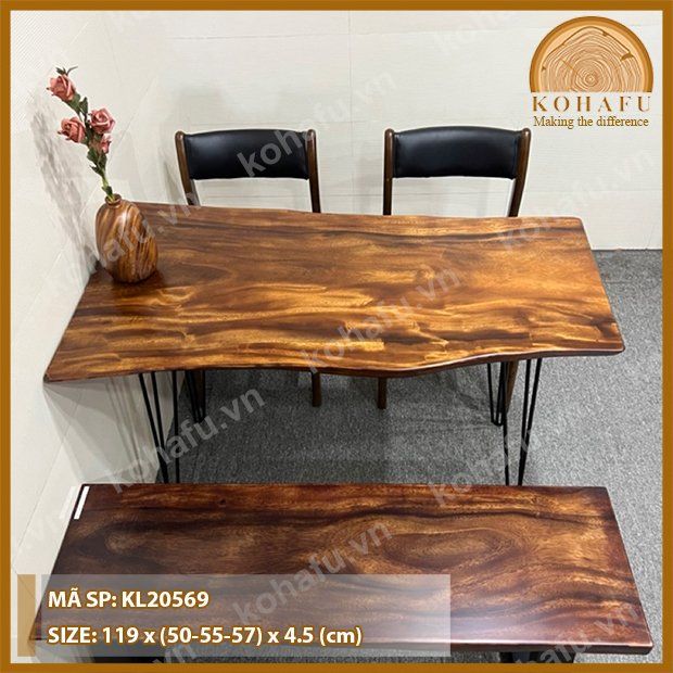 MẶT BÀN DÀI GỖ ME TÂY KL20569