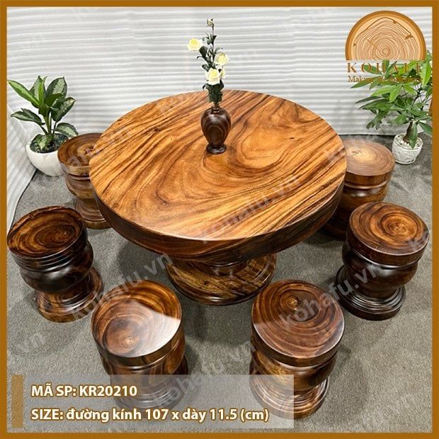 MẶT BÀN TRÒN GỖ ME TÂY KR20210