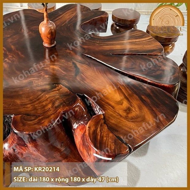 MẶT BÀN TRÒN GỖ ME TÂY KR20214