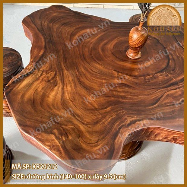 MẶT BÀN TRÒN GỖ ME TÂY KR20212