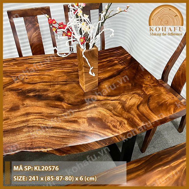 MẶT BÀN DÀI GỖ ME TÂY KL20576