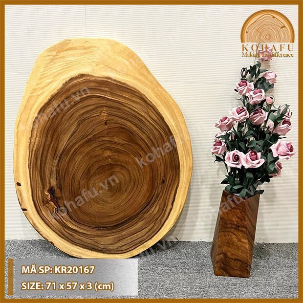 COMBO 10 MẶT BÀN TRÒN TỰ NHIÊN GỖ ME TÂY - SET 13
