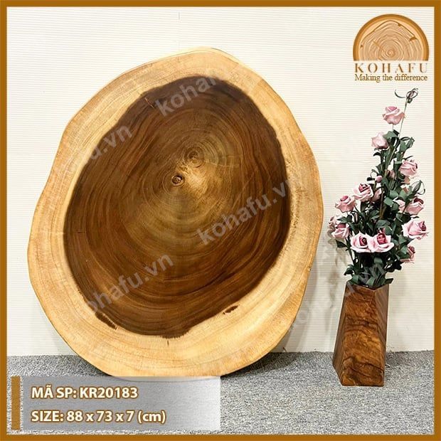 COMBO 5 MẶT BÀN TRÒN TỰ NHIÊN GỖ ME TÂY - SET 15