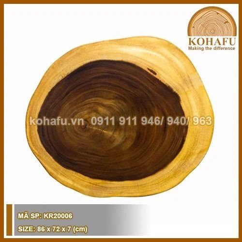 COMBO 5 MẶT BÀN TRÒN TỰ NHIÊN GỖ ME TÂY - SET 15