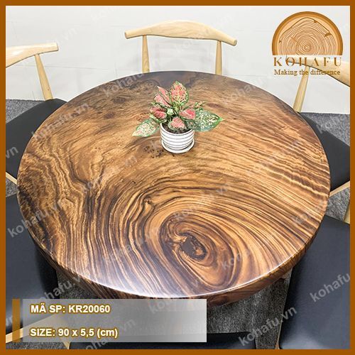 COMBO 3 MẶT BÀN TRÒN GỖ ME TÂY 90CM - SET 25