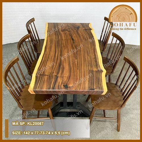 COMBO 3 MẶT BÀN DÀI 1.4M GỖ ME TÂY NGUYÊN TẤM - SET 37