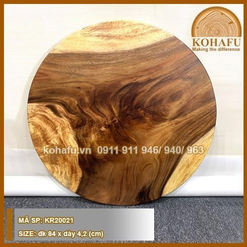 COMBO 5 MẶT BÀN TRÒN CAFE GỖ ME TÂY 80CM - SET 24