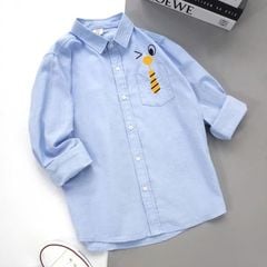 Áo sơ mi bé trai dài tay hình cà vạt