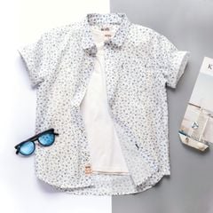 Áo sơ mi bé trai họa tiết trống