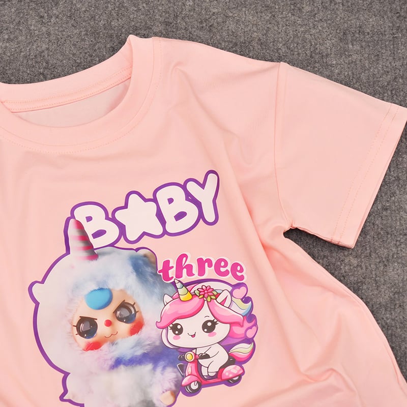 Áo thun bé gái Baby Three kèm túi