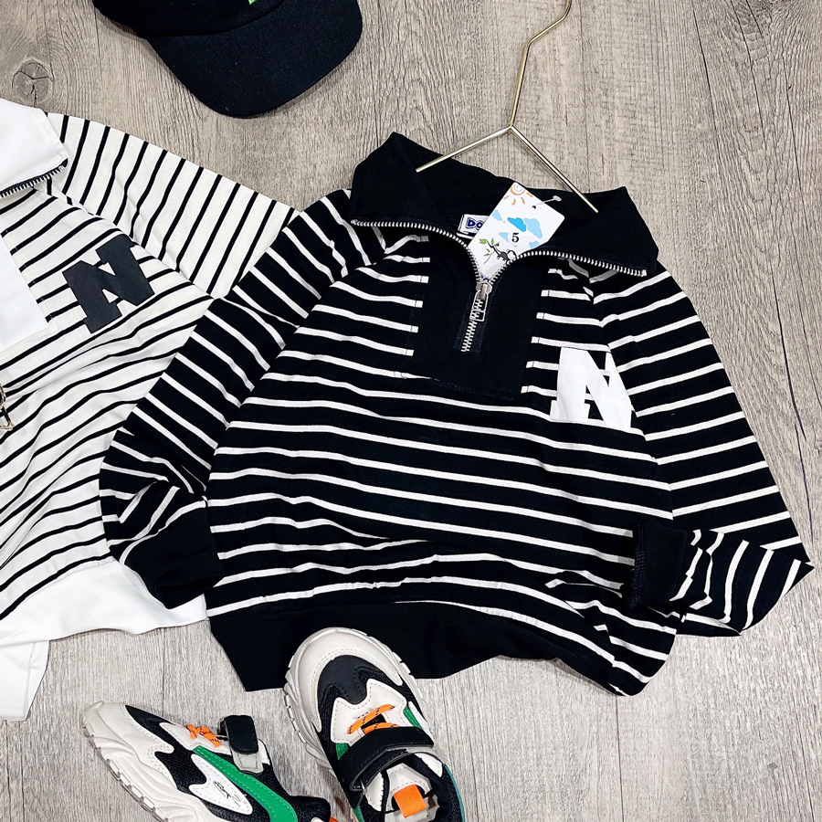 Áo thun cổ trụ sọc N