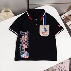 Áo thun bé trai cổ trụ túi Polo