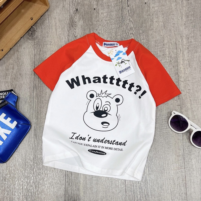 Áo thun bé trai tay raglan hoạt hình