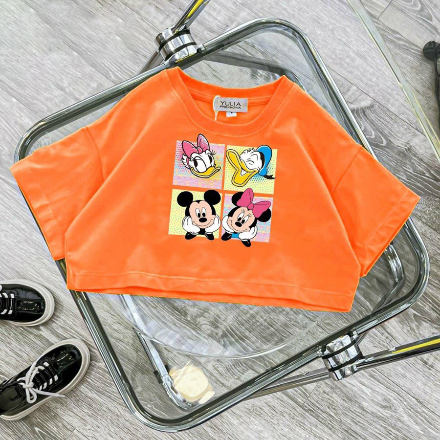 Áo thun croptop mickey