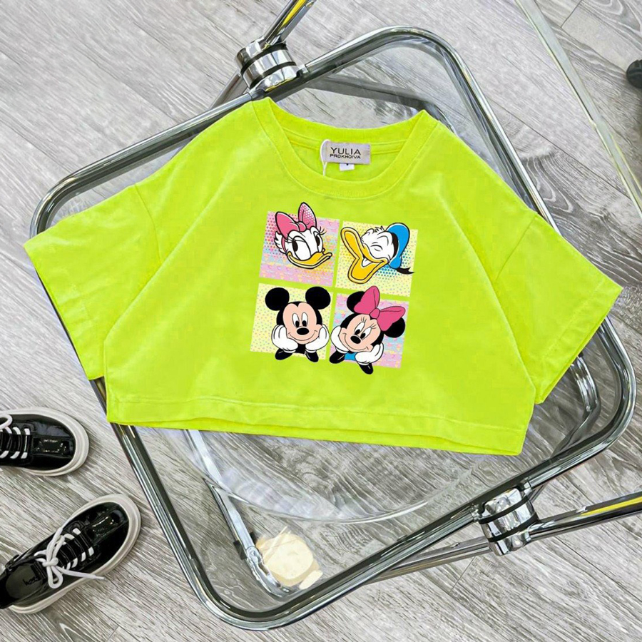 Áo thun croptop mickey