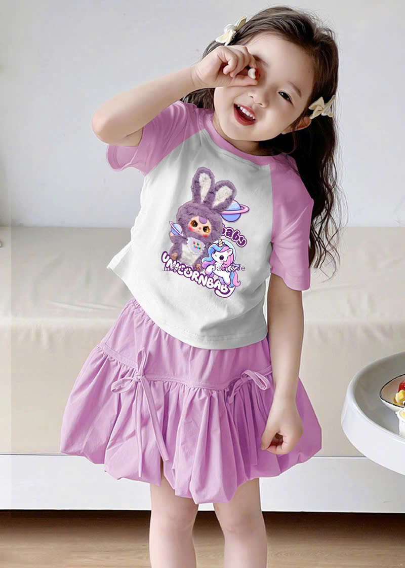 Bộ chân váy bí bé gái Baby Three