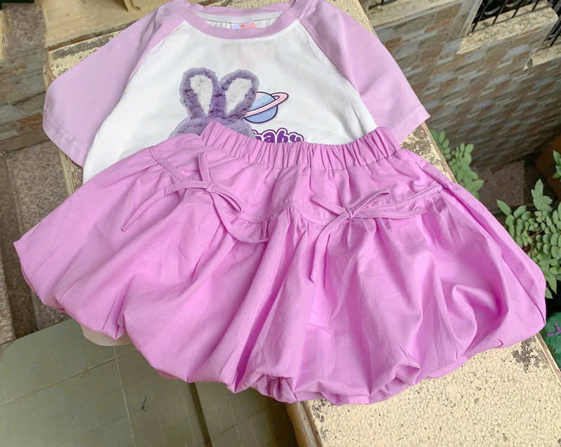 Bộ chân váy bí bé gái Baby Three