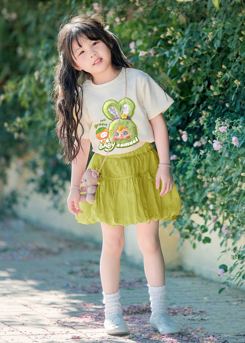 Bộ chân váy bí bé gái Baby Three