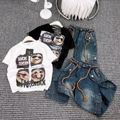 bộ jean bé gái túi hộp magic flight