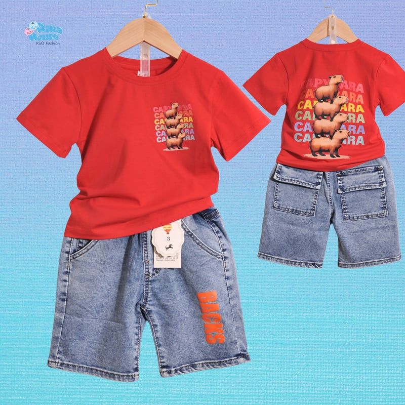 Bộ jean bé trai Capybara Backs