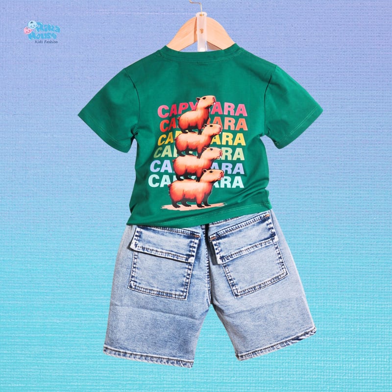 Bộ jean bé trai Capybara Backs