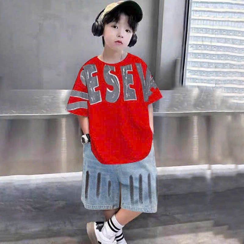 Bộ jean bé trai chữ ESE