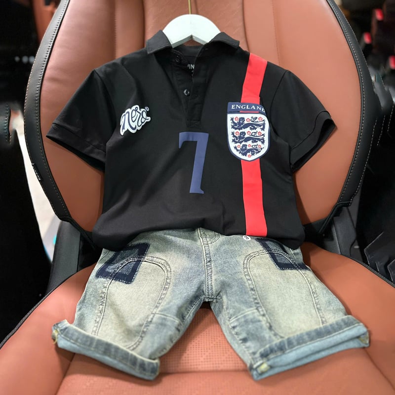 Bộ jean cổ trụ bé trai số 7