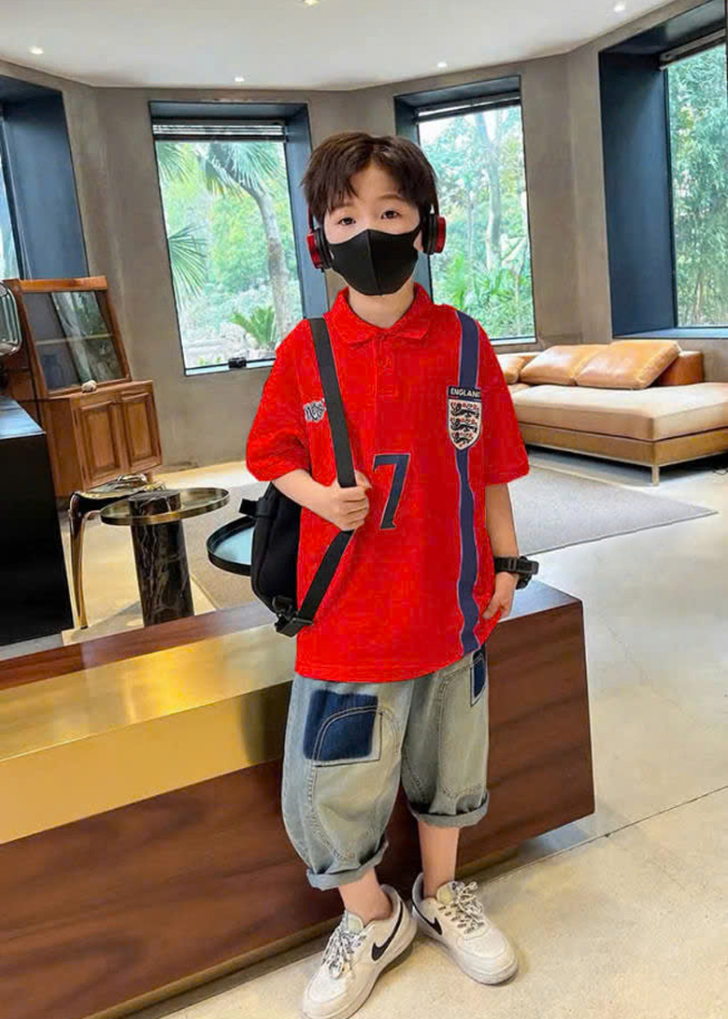 Bộ jean cổ trụ bé trai số 7