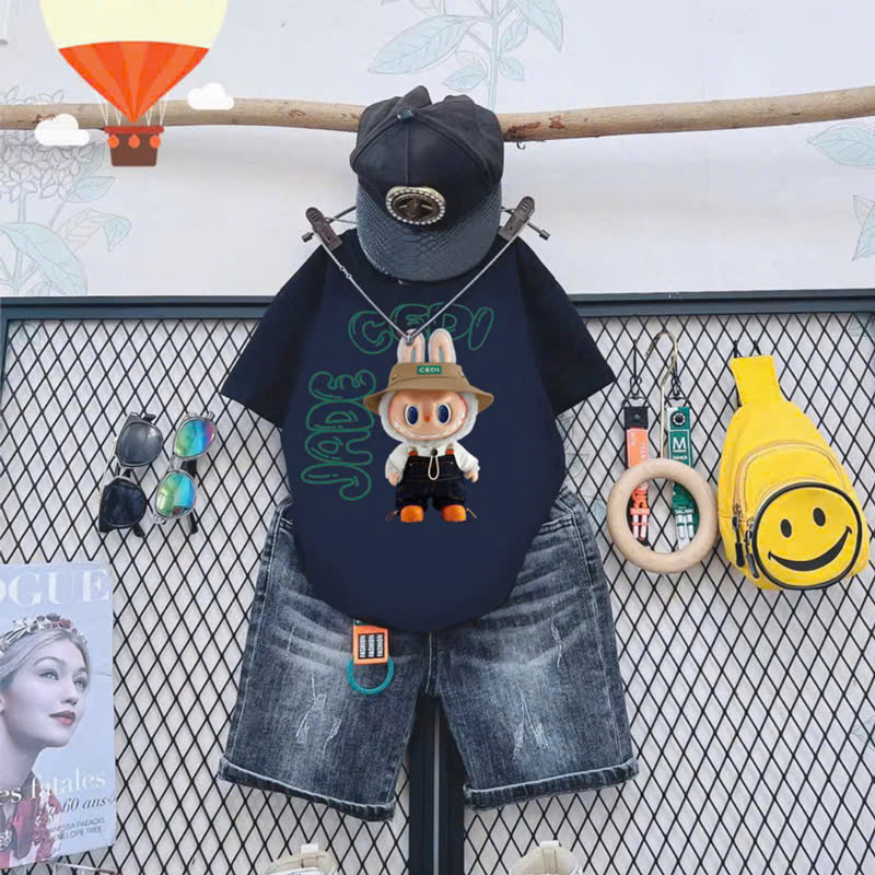 Bộ jean bé trai Labubu Jade