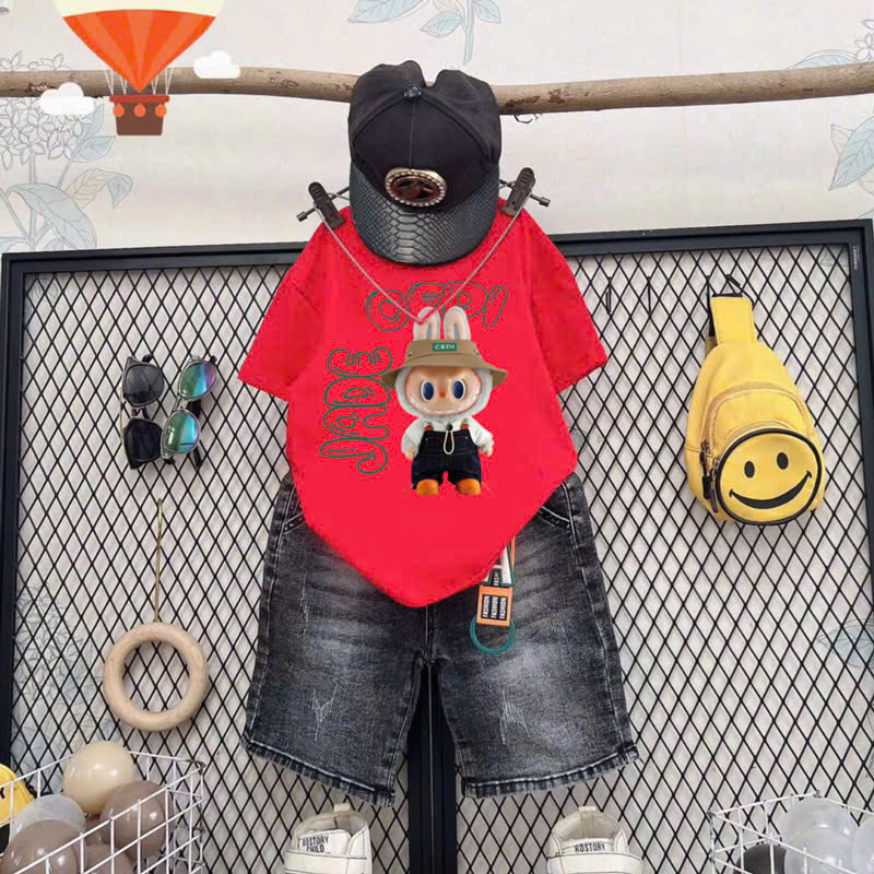 Bộ jean bé trai Labubu Jade