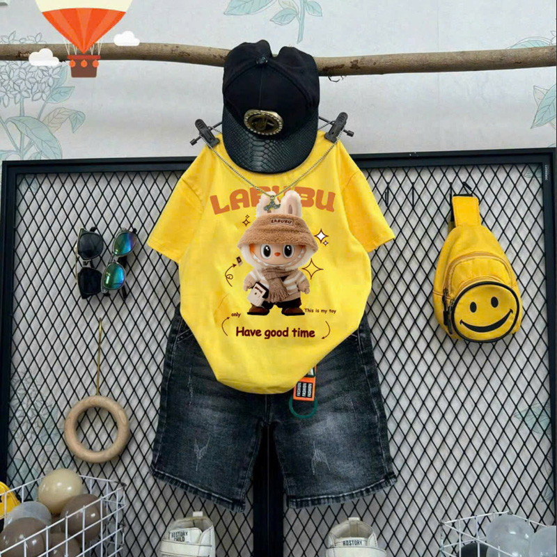 Bộ jean bé trai Labubu Jade