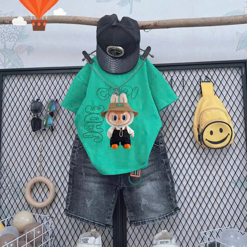 Bộ jean bé trai Labubu Jade