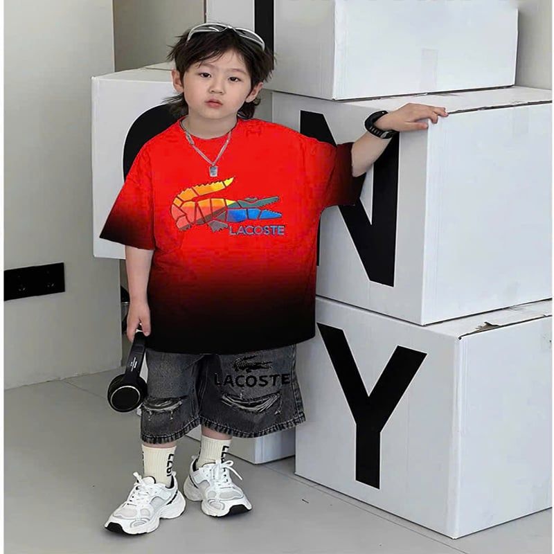 Bộ jean bé trai loang cá sấu