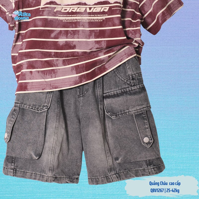 Bộ jean bé trai túi hộp Quảng Châu Sideeffect