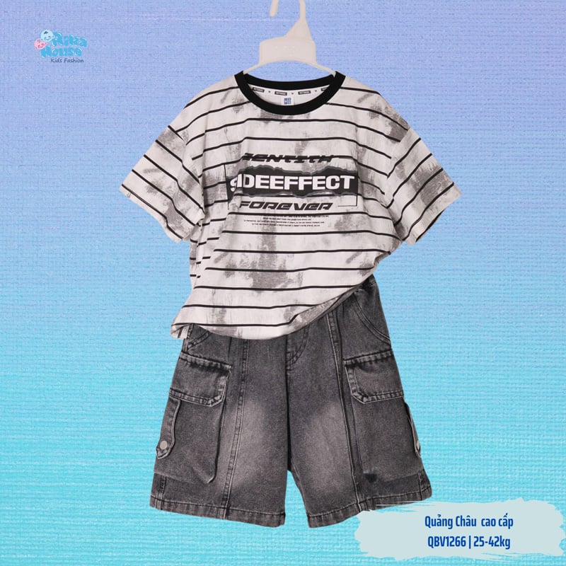 Bộ jean bé trai túi hộp Quảng Châu Sideeffect