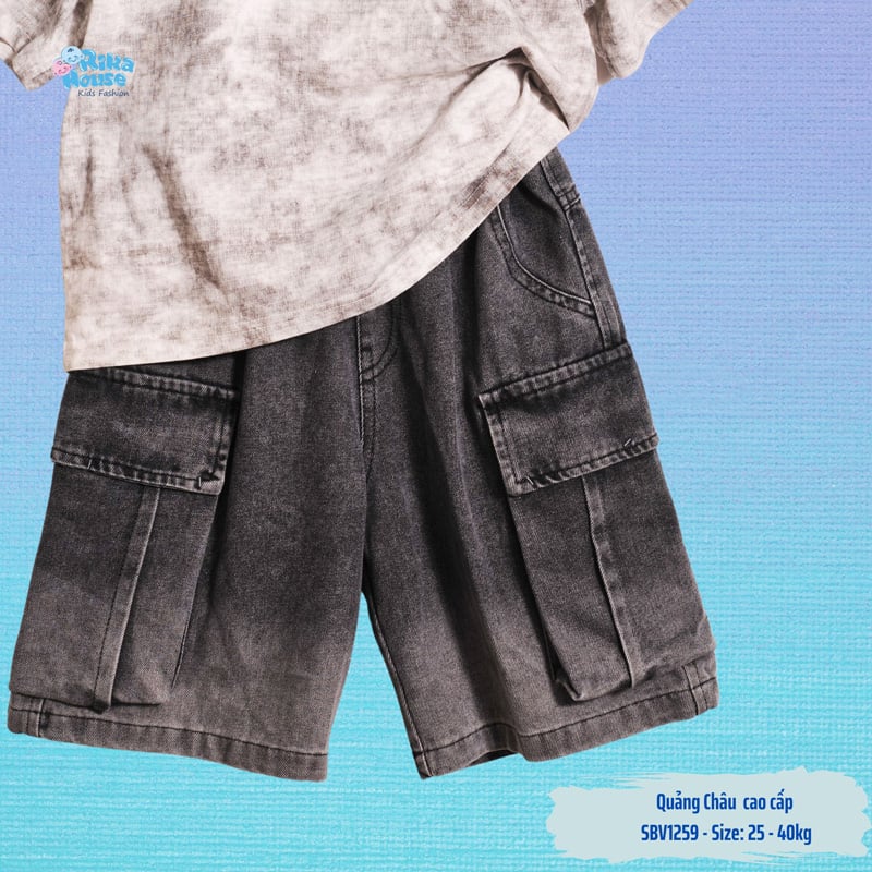 Bộ jean bé trai túi hộp Quảng Châu Cat Club